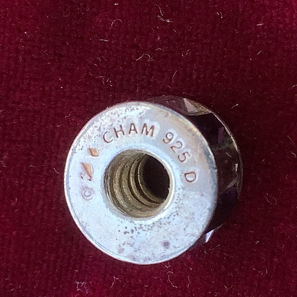 Chamilia charm, .925 sterling silver with Purple & Pink Swarovsky crystals - Picture 2 of 4